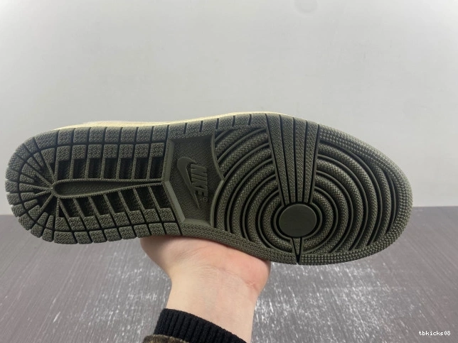 Rep TBkick OLIVE' SCOTT SP 'BLACK X 1 DM7866-002 OG TRAVIS AIR JORDAN LOW 0811